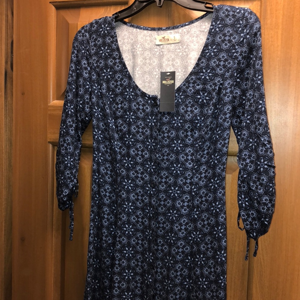 Hollister Blue Floral Dress